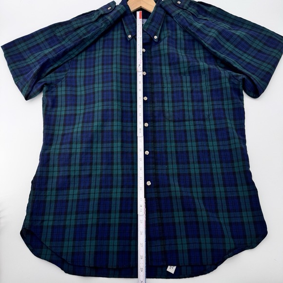 Vintage Pendleton Shirt Mens L Green Blackwatch Tartan Flannel Long Sleeve Wool - Picture 9 of 10